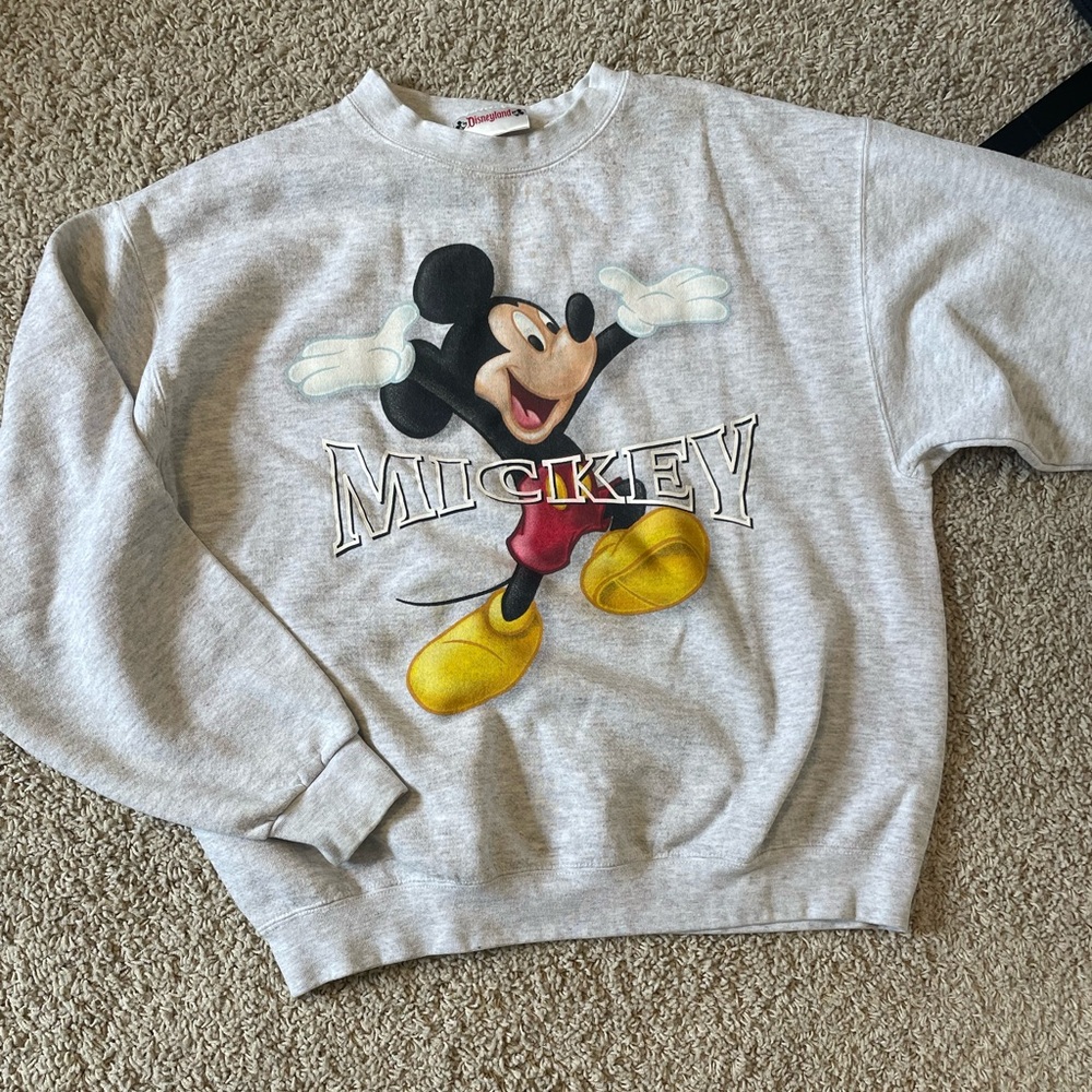 Vintage Gray Mickey Mouse Sweatshirt